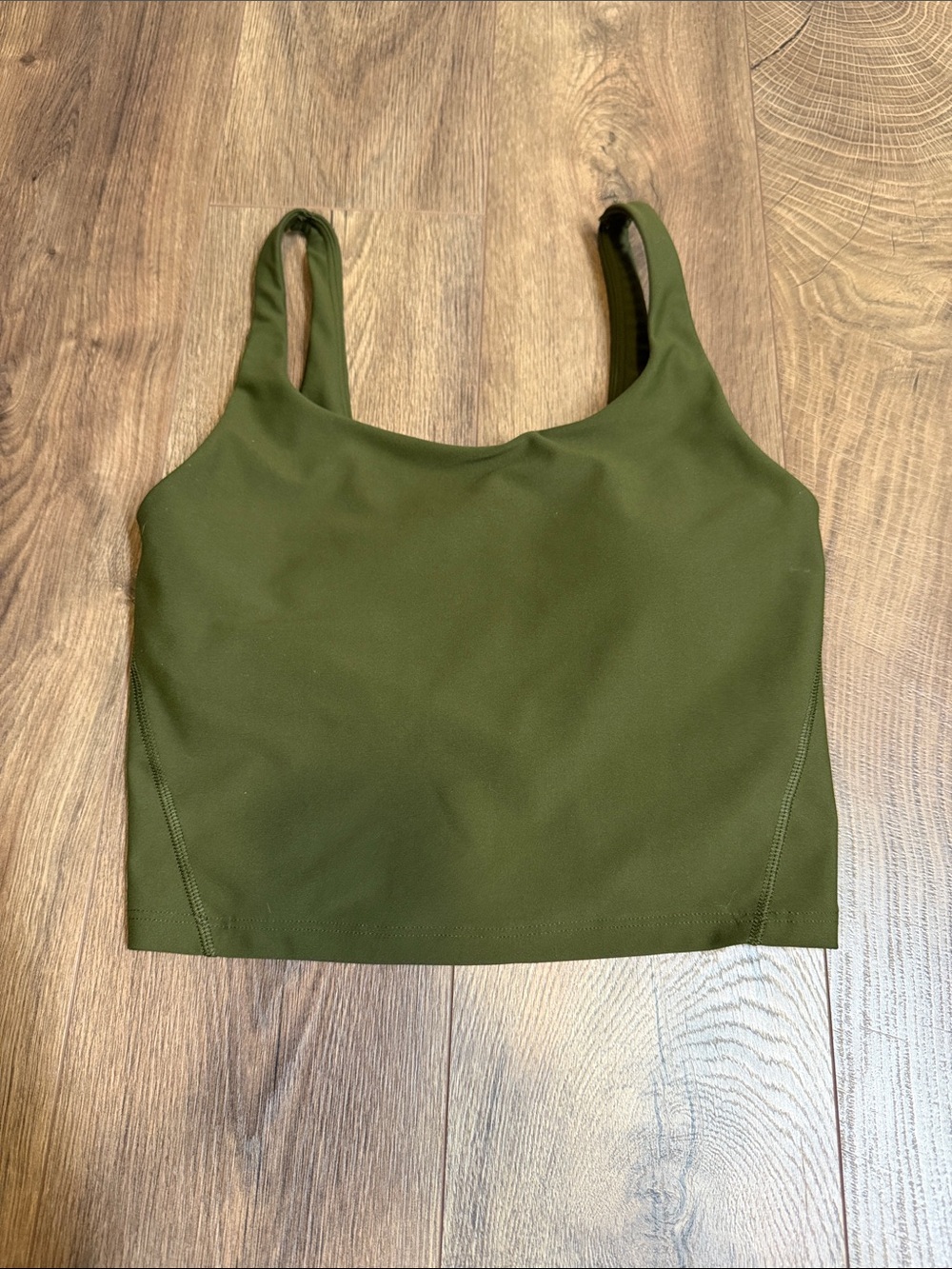 Like New Old Navy Powersoft Olive Green Crop Tank Top SZ S